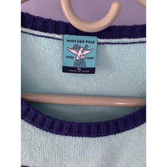 Norther Pole Merlot-Ho-Ho Drunk Santa Wine Ugly Christmas Sweater Women's Xlarge - Picture 2 of 4